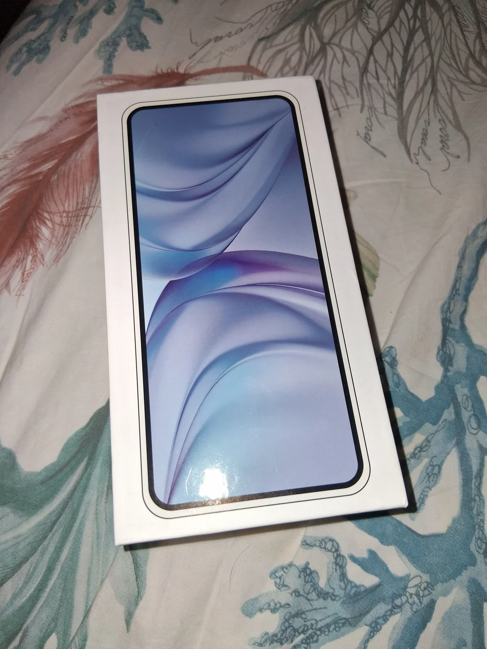 Smartphone with Clear Protective Case - Blue